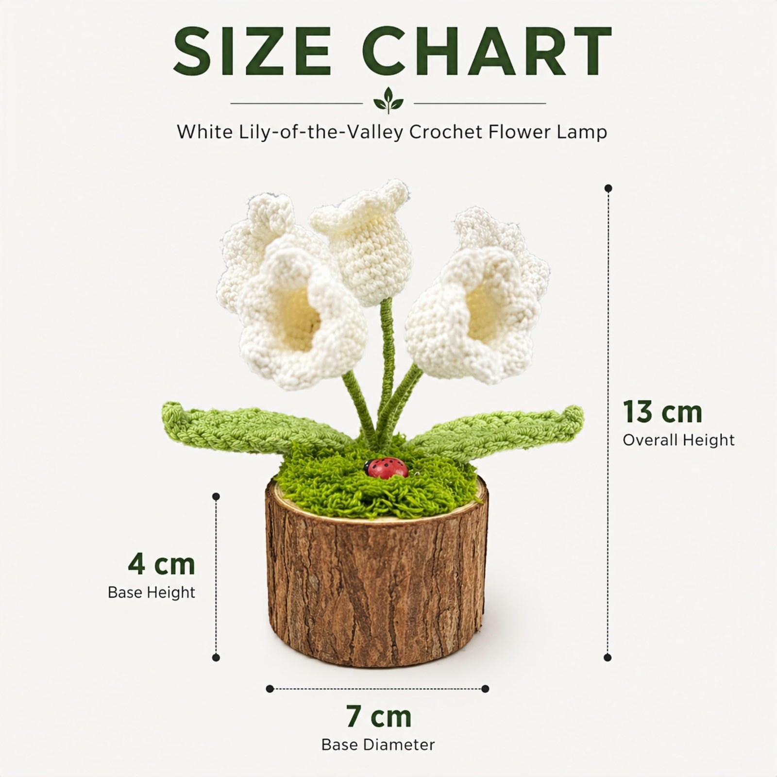 Lily of The Valley Lamp Crochet Flowers Artificial Flowers Handmade Knitted N…