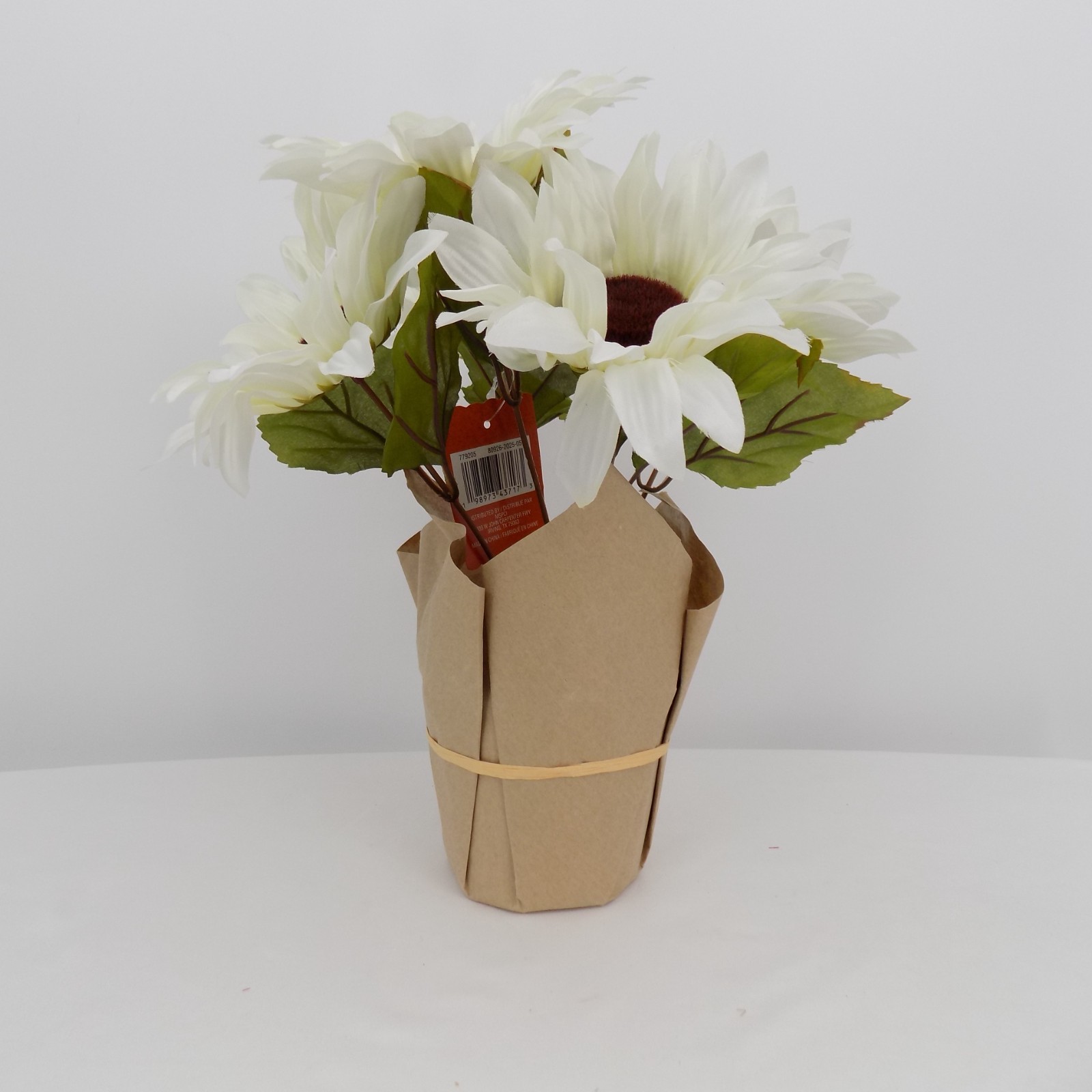 Cream Sunflower Potted Plant Faux Artificial Ashland Fall Flower Floral 5 Heads