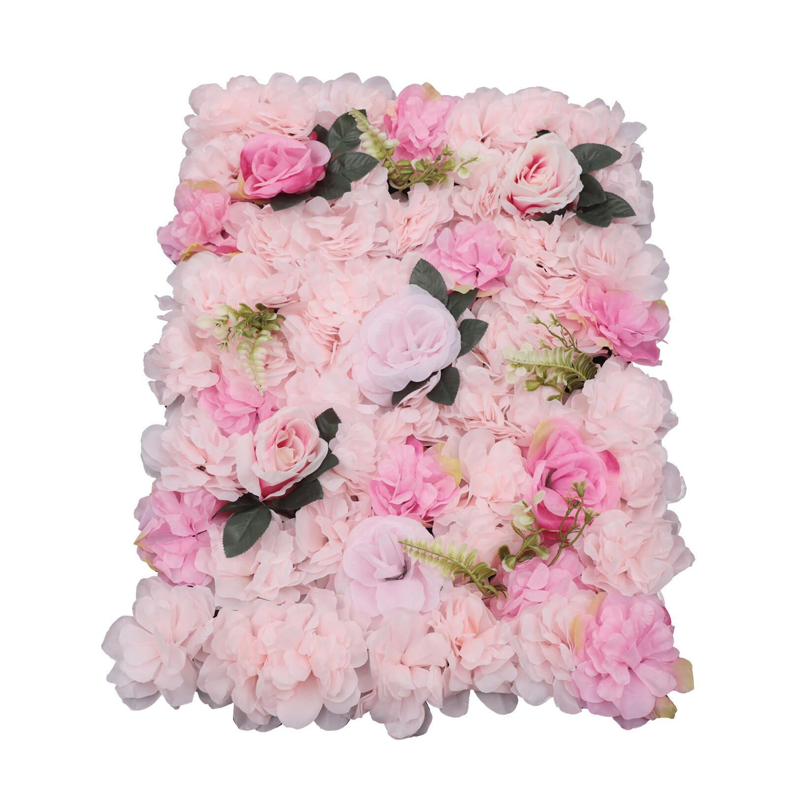 Artificial Flower Wall Panel Floral Backdrop Wedding Party Home Decor Pink 12x