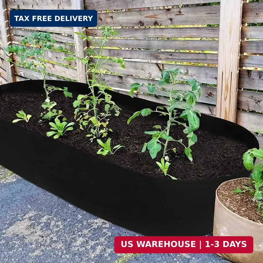 Fabric Raised Garden Bed, Raised Planters for Outdoor Plants, Rectangle Garden G