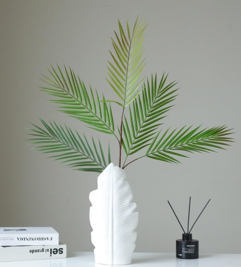 36 Inch Leaf Decor Artificial Green Palm LeavesFake Tropical Palm Leaves with…