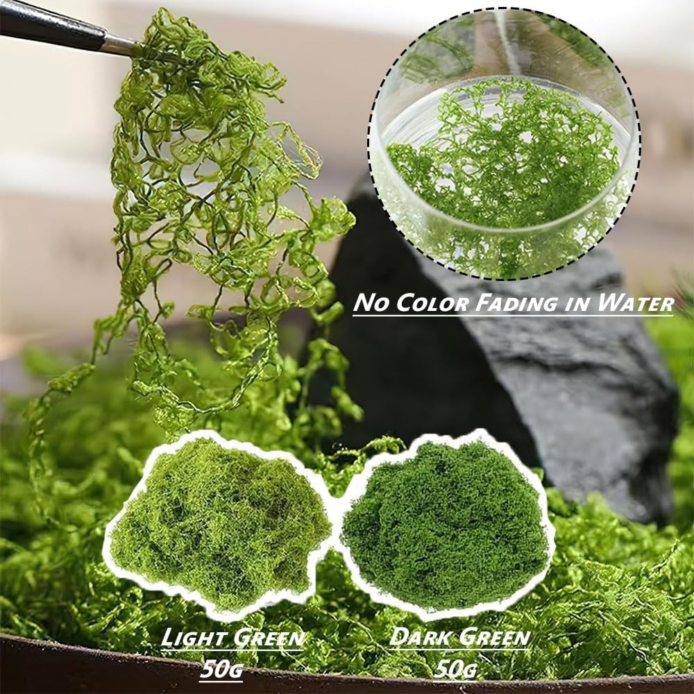 3.5Oz Fake Moss, Fake Green Moss for Potted Plants, Artificial Moss for Crafts,