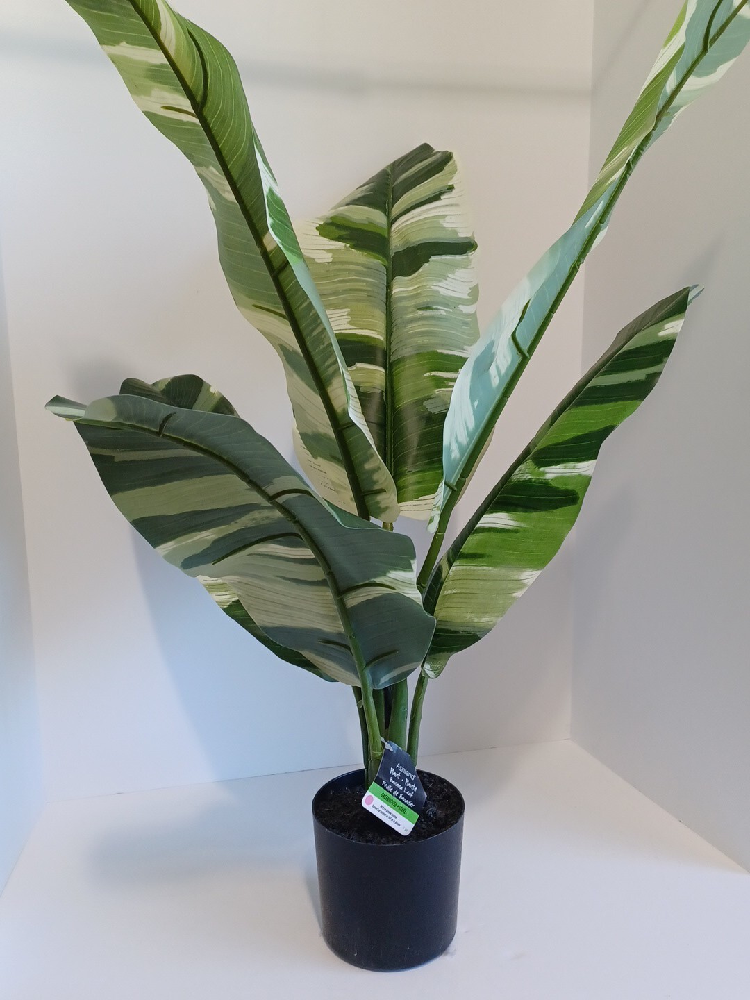 Banana Leaf Potted Houseplant, 30″ X 24″, Silk Craft, Brand New