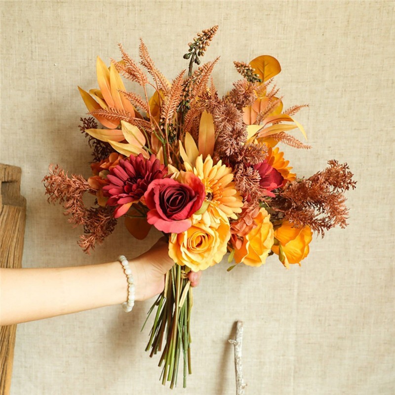 Artificial Plants Simulation Flowers for Fall Autumn Thanksgiving Day Home Decor