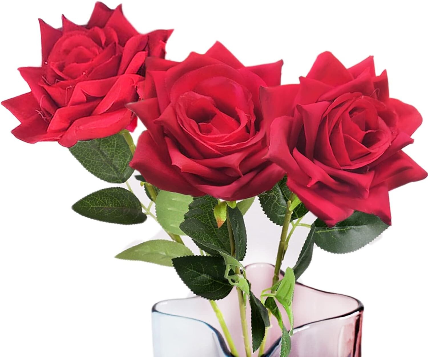 5 Pack LED Artificial Rose Flower 3 Flashing Modes Light Rose Colorful You Room