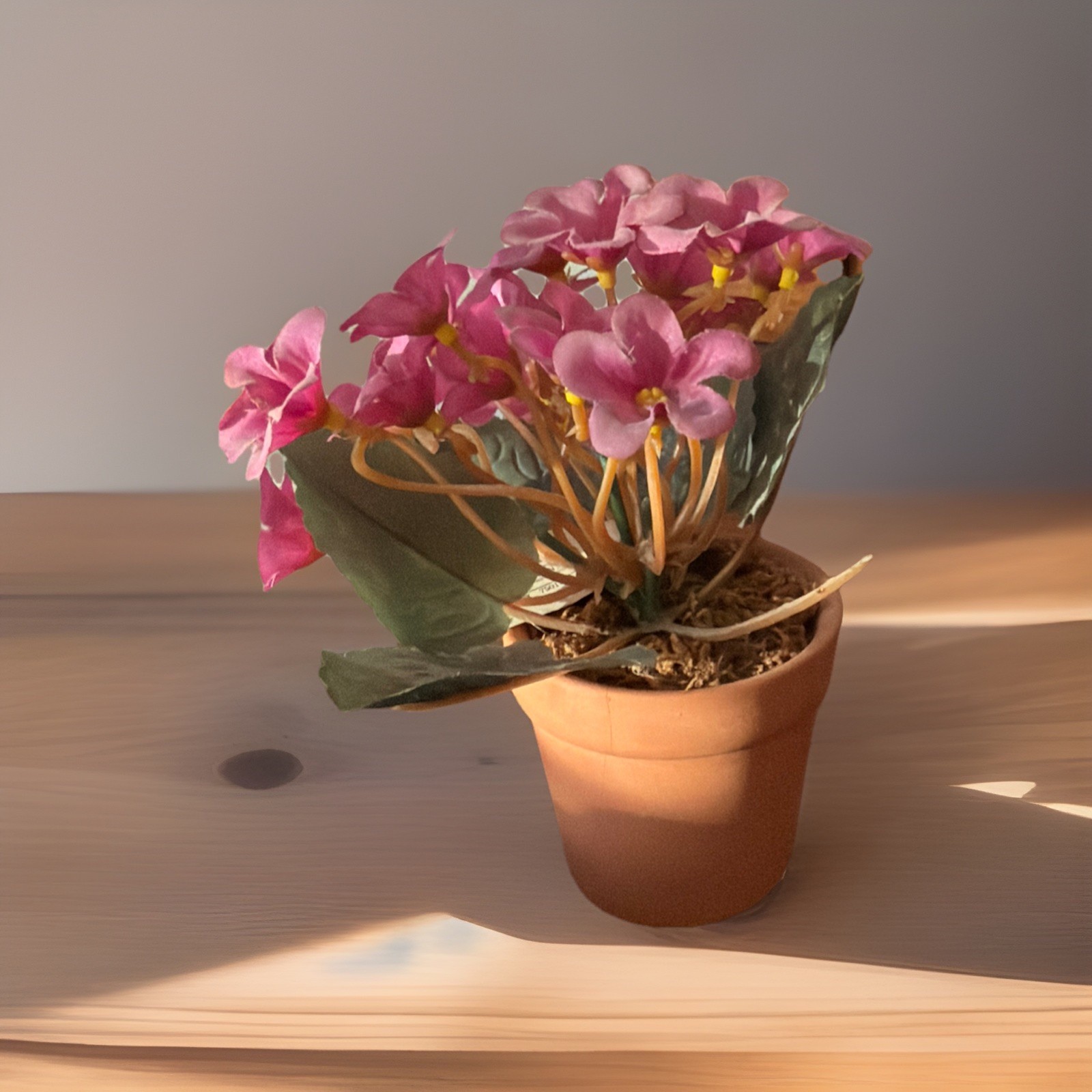 Artificial Daisy Flowers (White, Pink, Violet) in Clay Pot all 3 sets included
