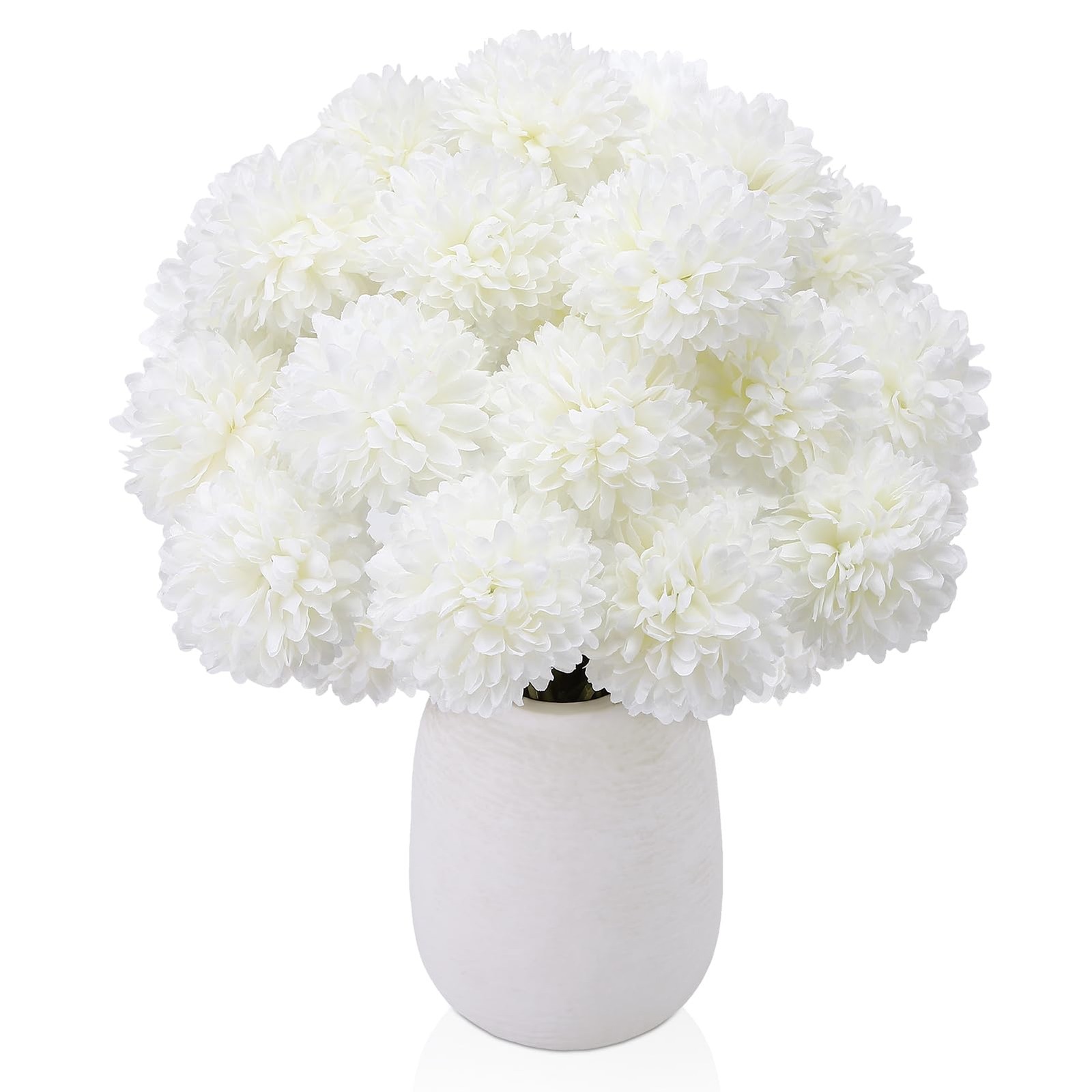 Ovveroche 36 Pcs Artificial Flowers Chrysanthemum, Fake Hydrangea Flowers wit…