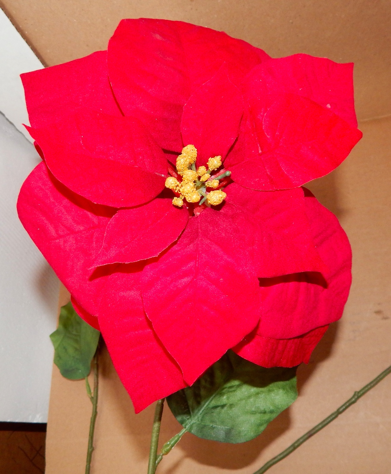 Ashland Fall Hollween & Christmas Decor Stems Red Velvet Flowers 3ea 27″x 8″ 73B