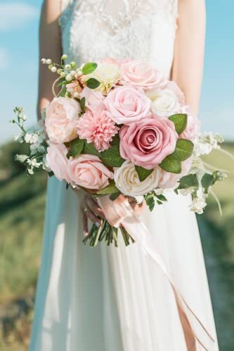 Serwalin Artificial Flowers Pink Fake Flowers for 1 Box Abby Blush Pink??