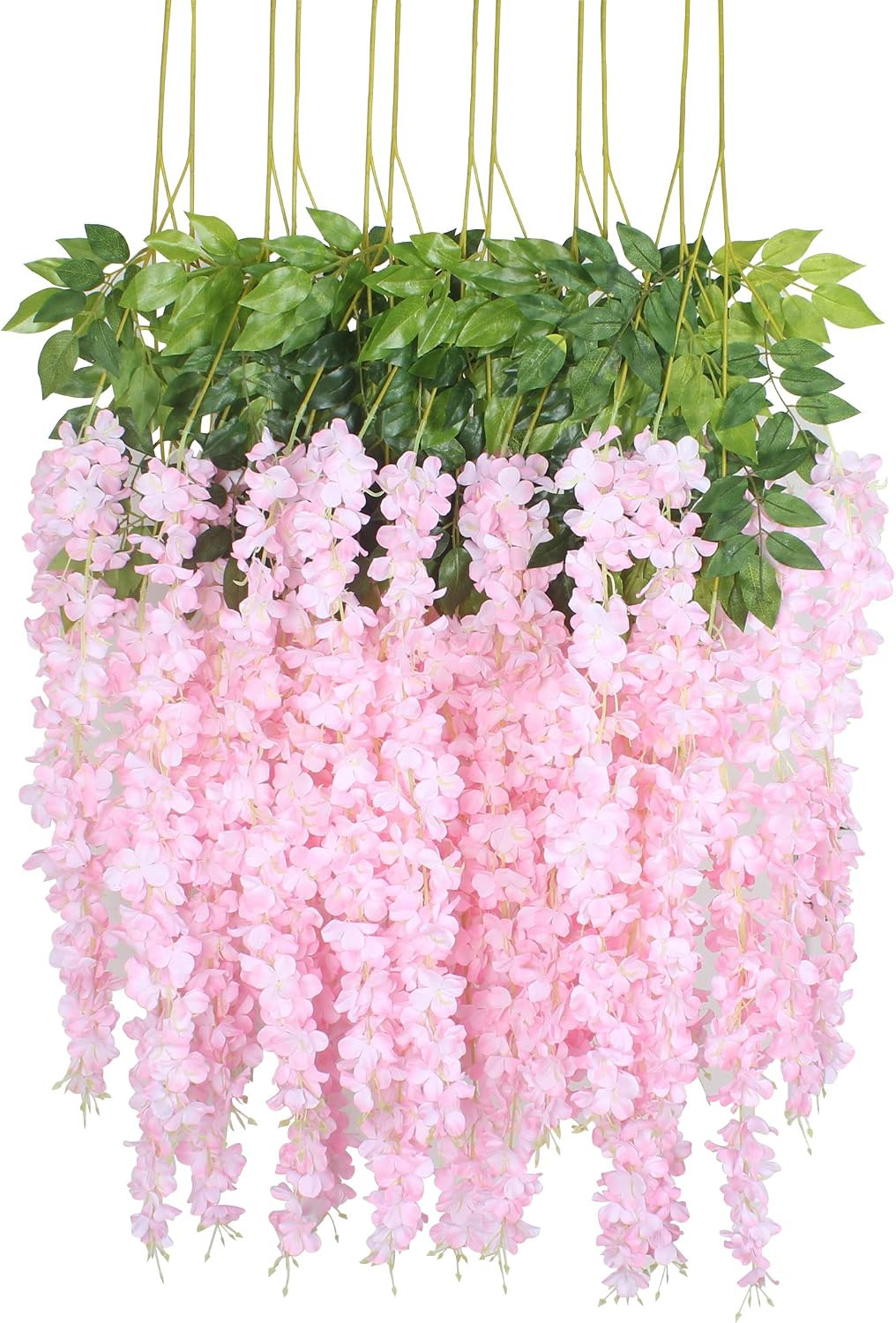 12 Piece Artificial Silk Wisteria Vine 3.6 Feet Ratta Hanging Flower Garland Str