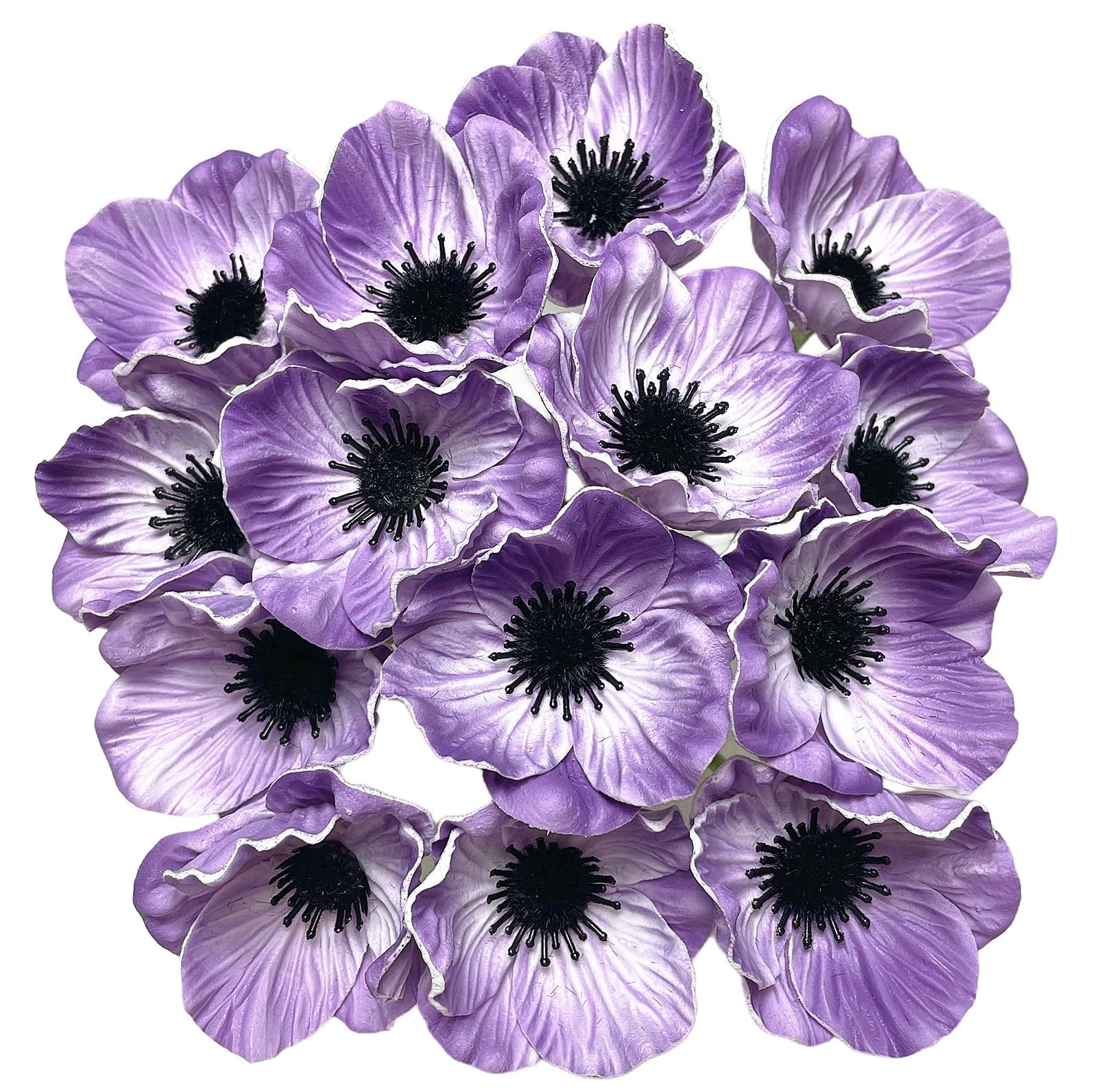 14Pcs Real Touch Anemone Poppy Bouquet for Artificial Flower Decor Kitchen Ta…