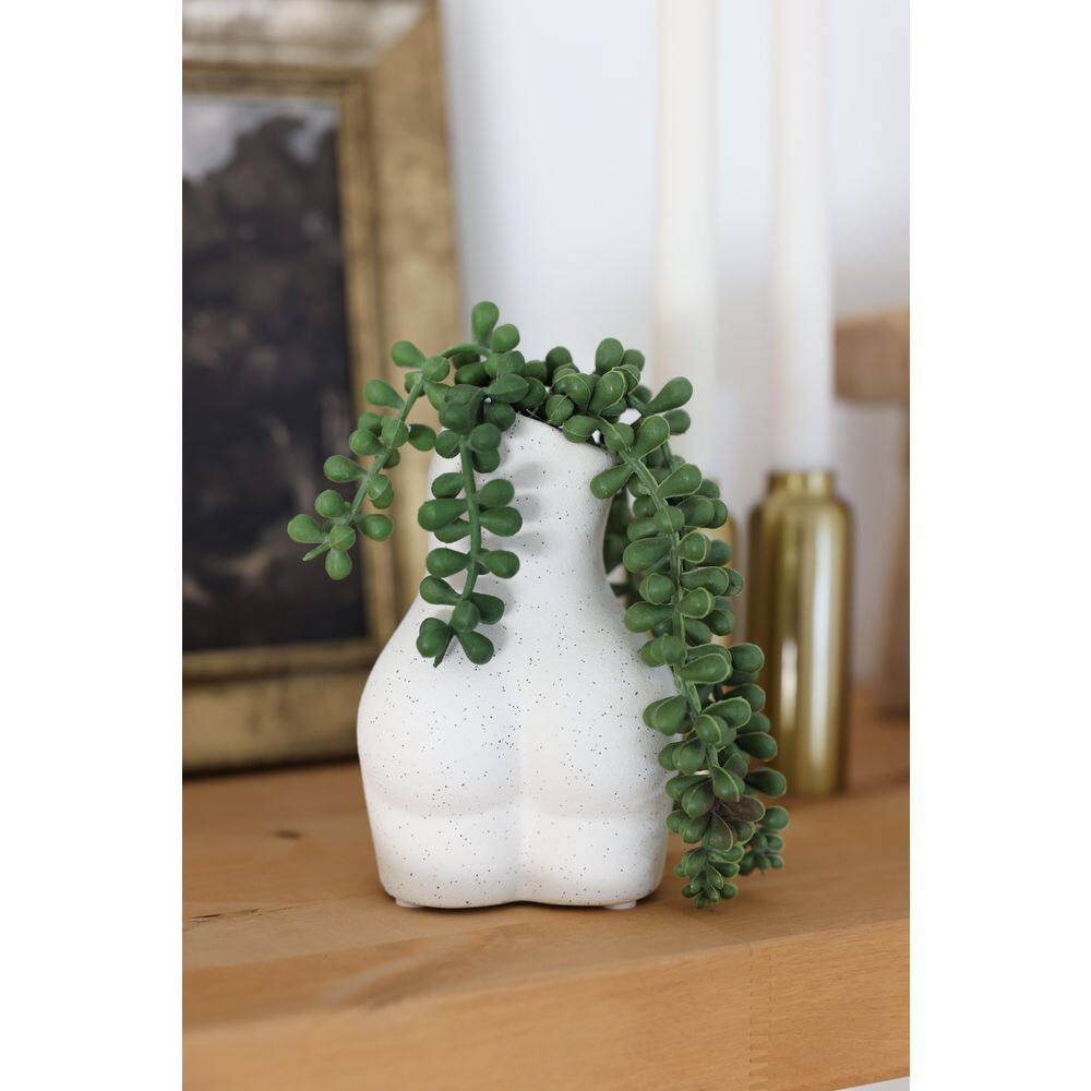 5.5 ” White Artificial String of Pearls in Ceramic