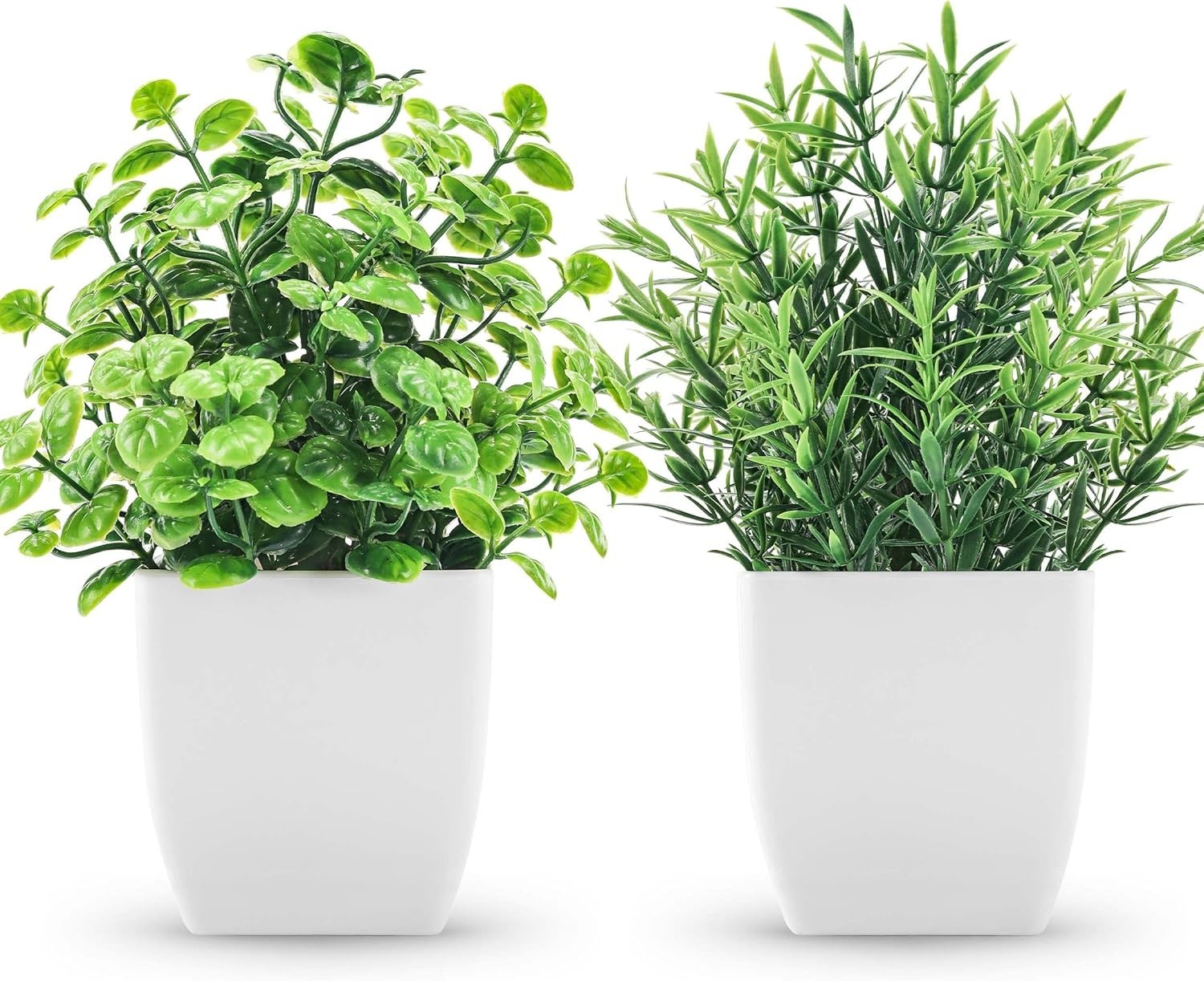 Realistic 2 Pack Faux Eucalyptus Plants – Dust & UV Resistant Indoor Decor