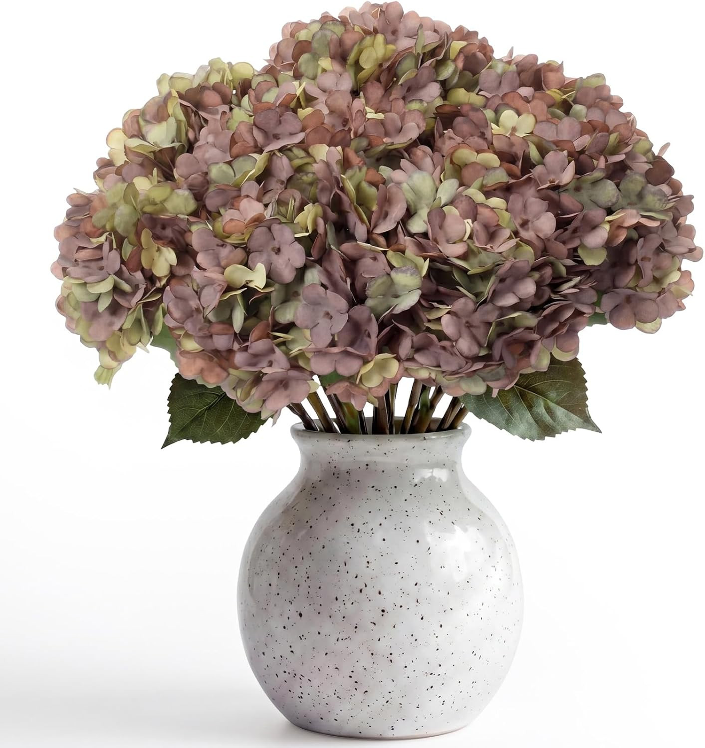 10 Pcs Purple Faux Silk Hydrangea Flowers for Home Wedding Decor