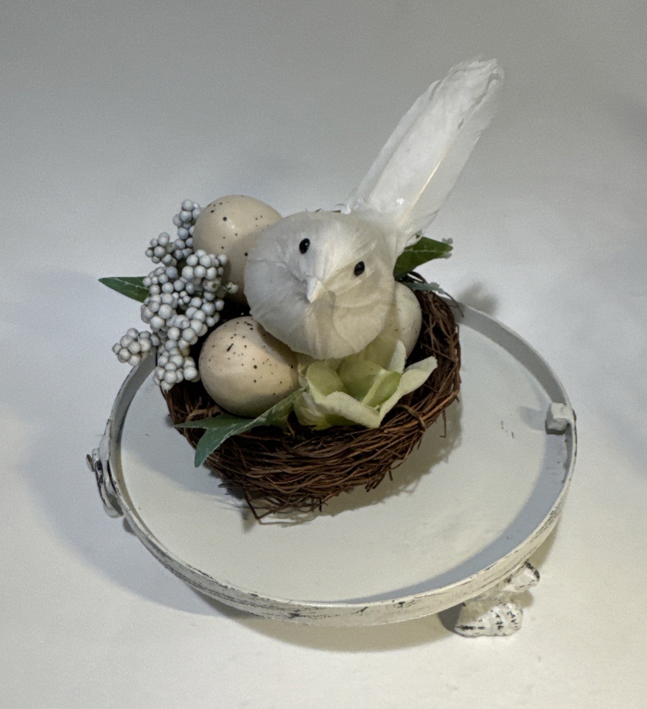 9″ Shabby Chic Decorative Birdcage Removable Nest Bird Display Farmhouse Decor