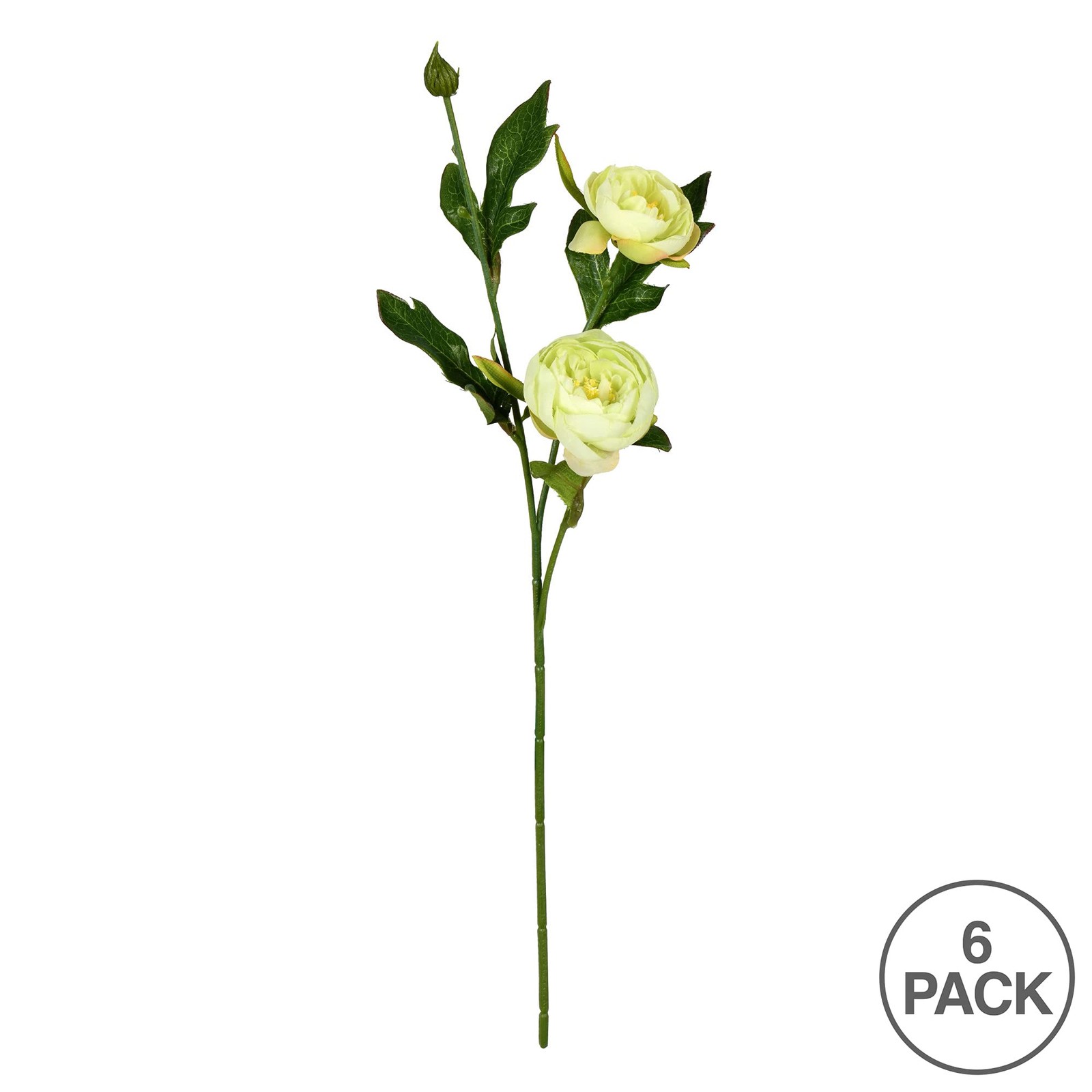 Vickerman 16″ Fabric Artificial Peony Spray in Lime Green (Set of 6)
