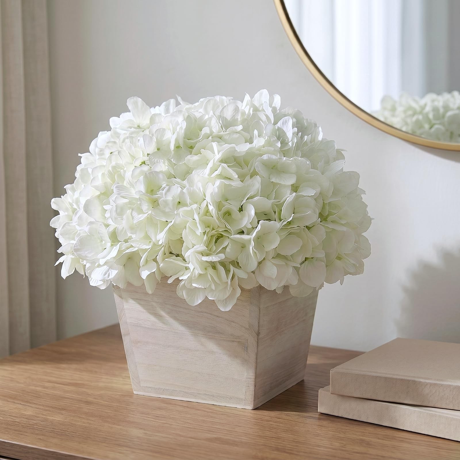 10″ Artificial Hydrangea Arrangement in Planter for Table Centerpiece, Lifeli…