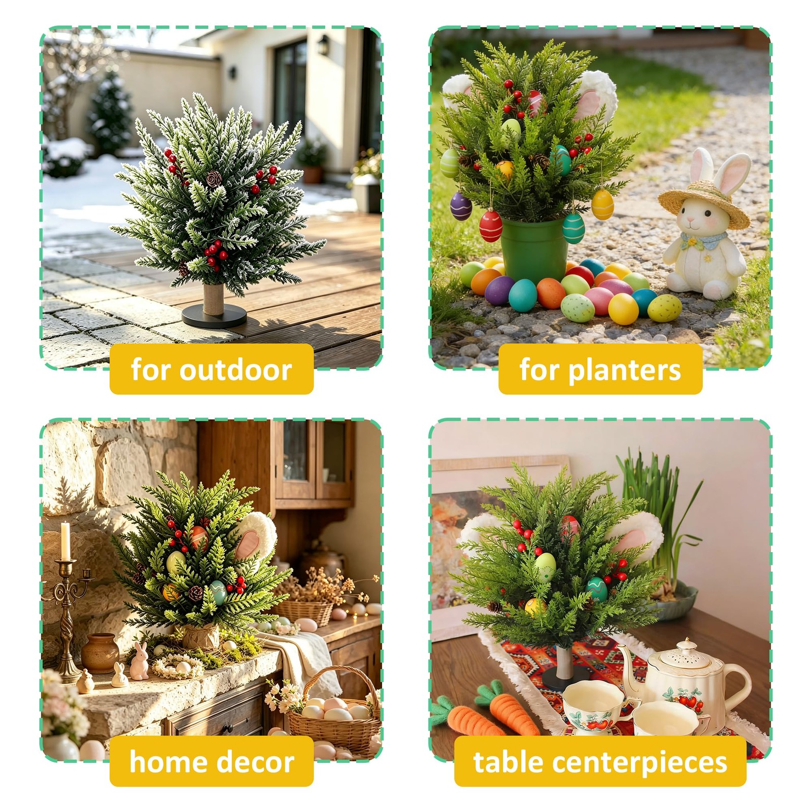 UV Resistant Topiary Balls & Faux Bushes, Ideal as Table Centerpieces & Table…