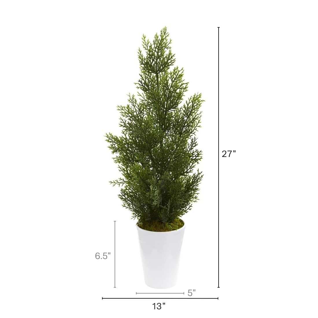 27″ Mini Cedar Pine Tree in Planter (Indoor/Outdoor)