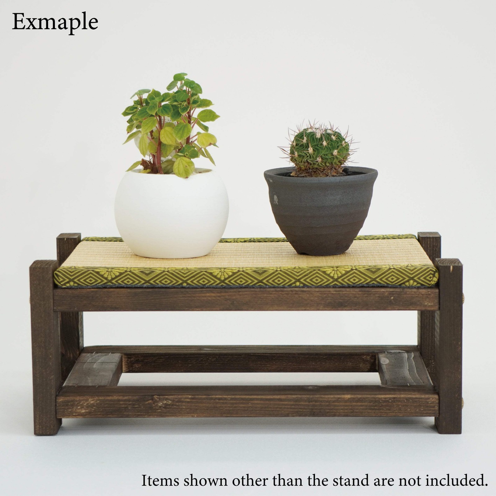 Tatami Display Stand walnut Finish Japanese Masugiku Wagara Edge Anime Figure