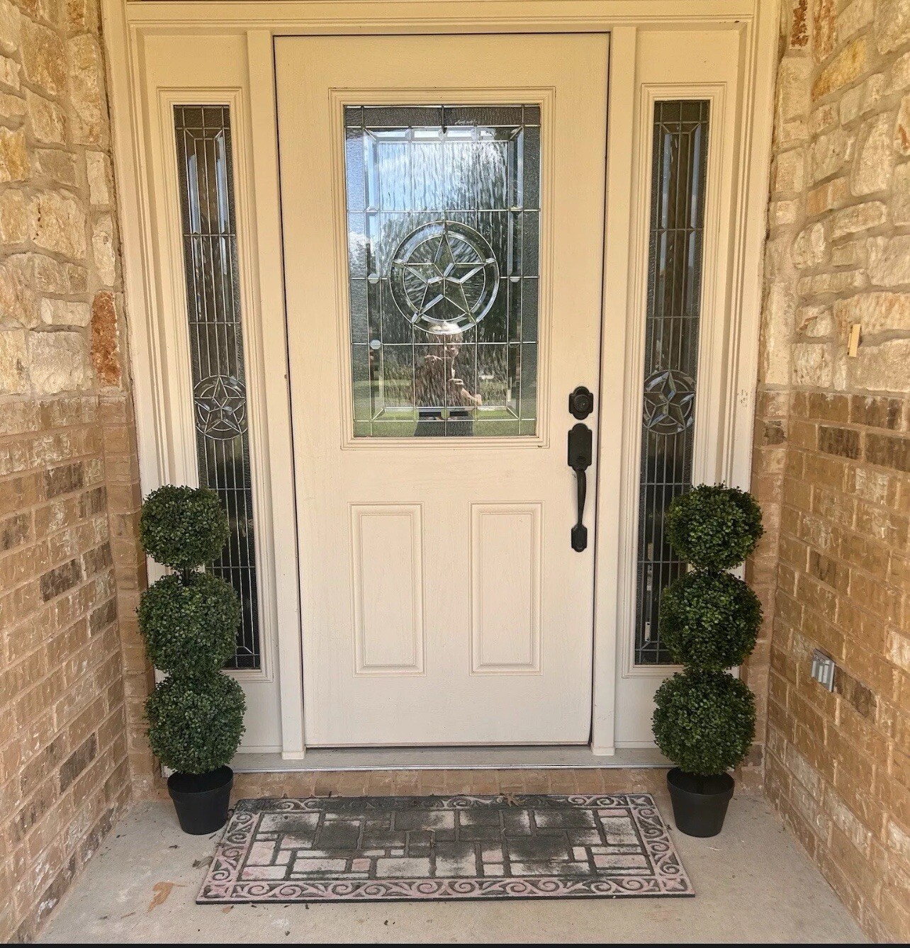 3′ Topiary Boxwood Triple Ball Artificial Tree UV Indoor/Outdoor Home Decor.