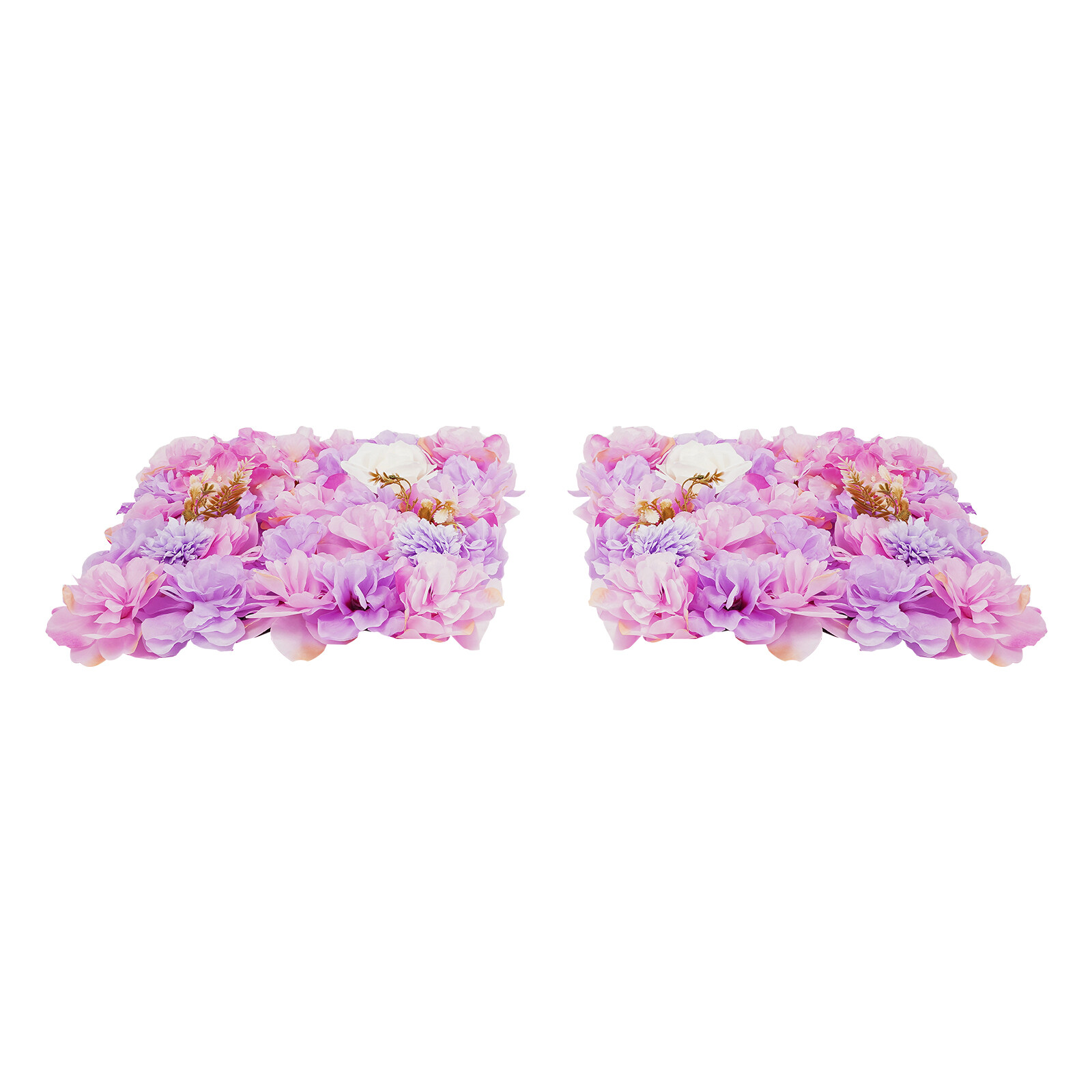 3D Flower Wall Panel-12 Pcs Artificial Flower Wall Background Silk Rose Mat