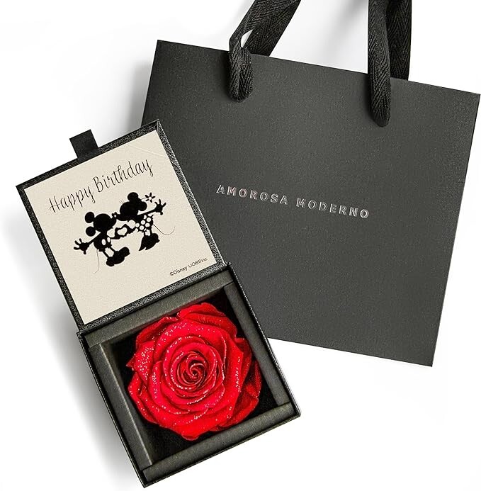 AMOROSA MODERNO Diamond Rose Disney Edition Happy Birthday NEW