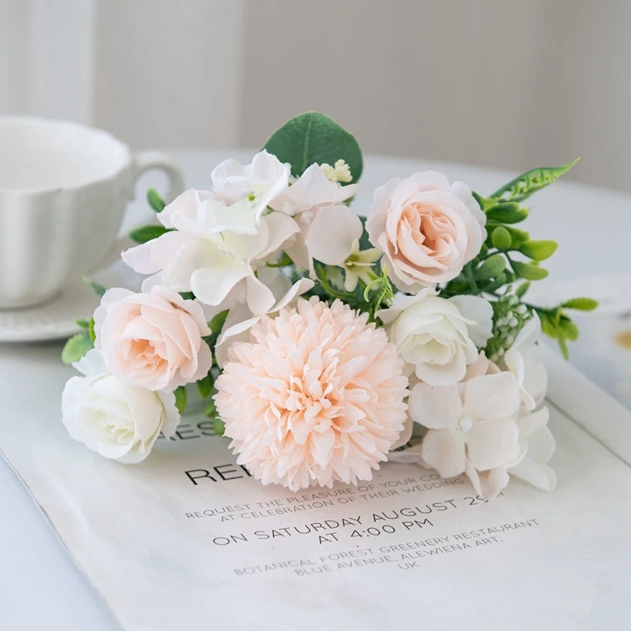 Artificial Rose Bouquet Silk Flowers Wedding Bridal Home Garden Decor Fake