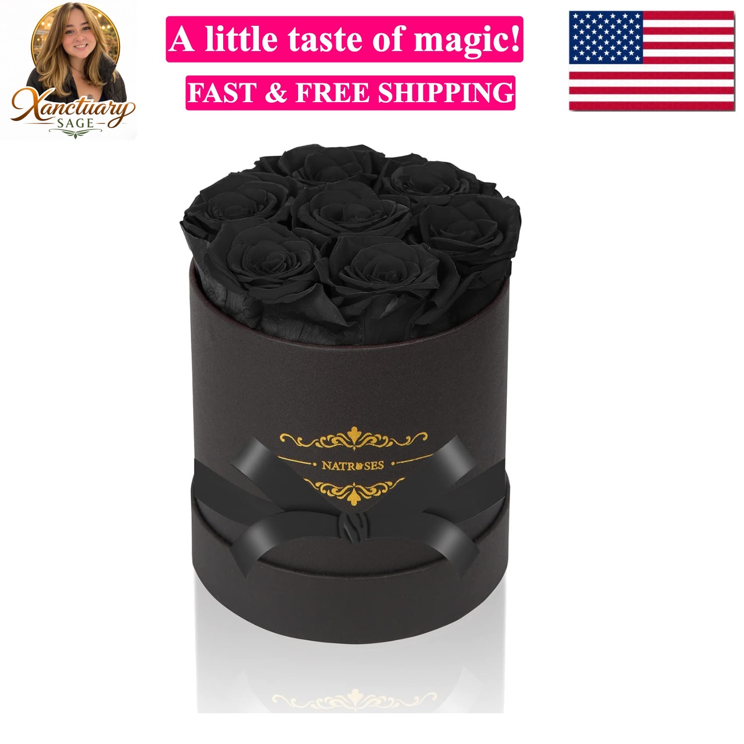 7 Piece Preserved Roses in a Box, Preserved Flowers for Birthday, Flower Gift…