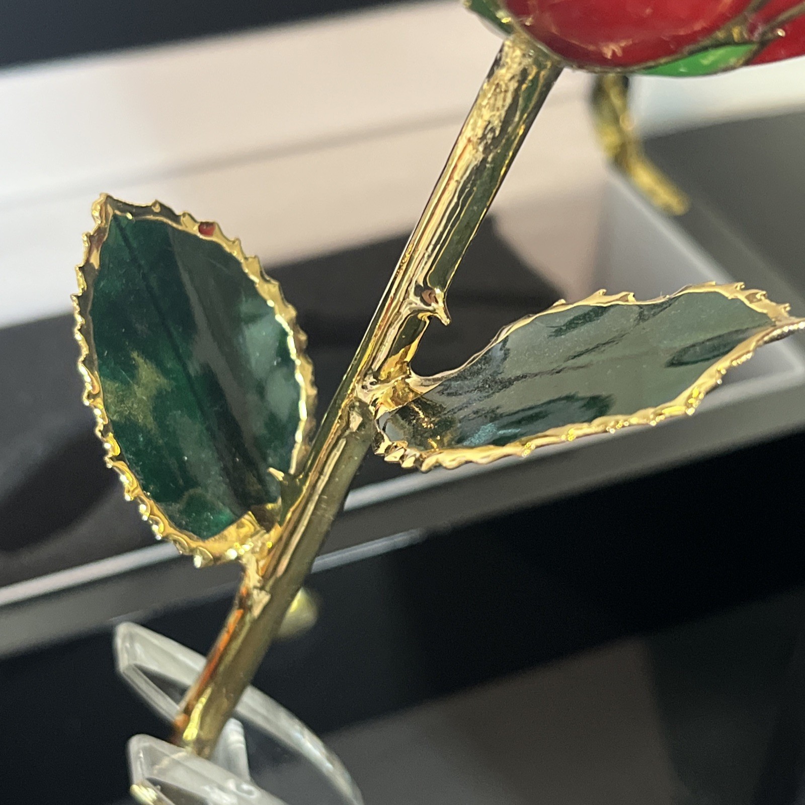 Erternal Rose Eternal Love 24k Gold Dipped Real Rose With Lighted Hard Case 11.5