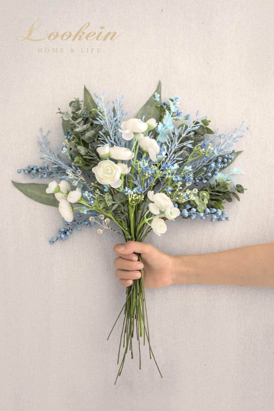Artificial Greenery Filler Stems in Bulk 53pcs with 8 Kinds Tall Greenery Ste…