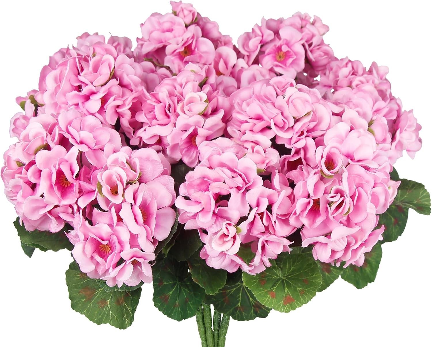 4 Pcs Artificial Geranium Flowers for Outdoors Silk Geraniums Flowers Outdoor Pu