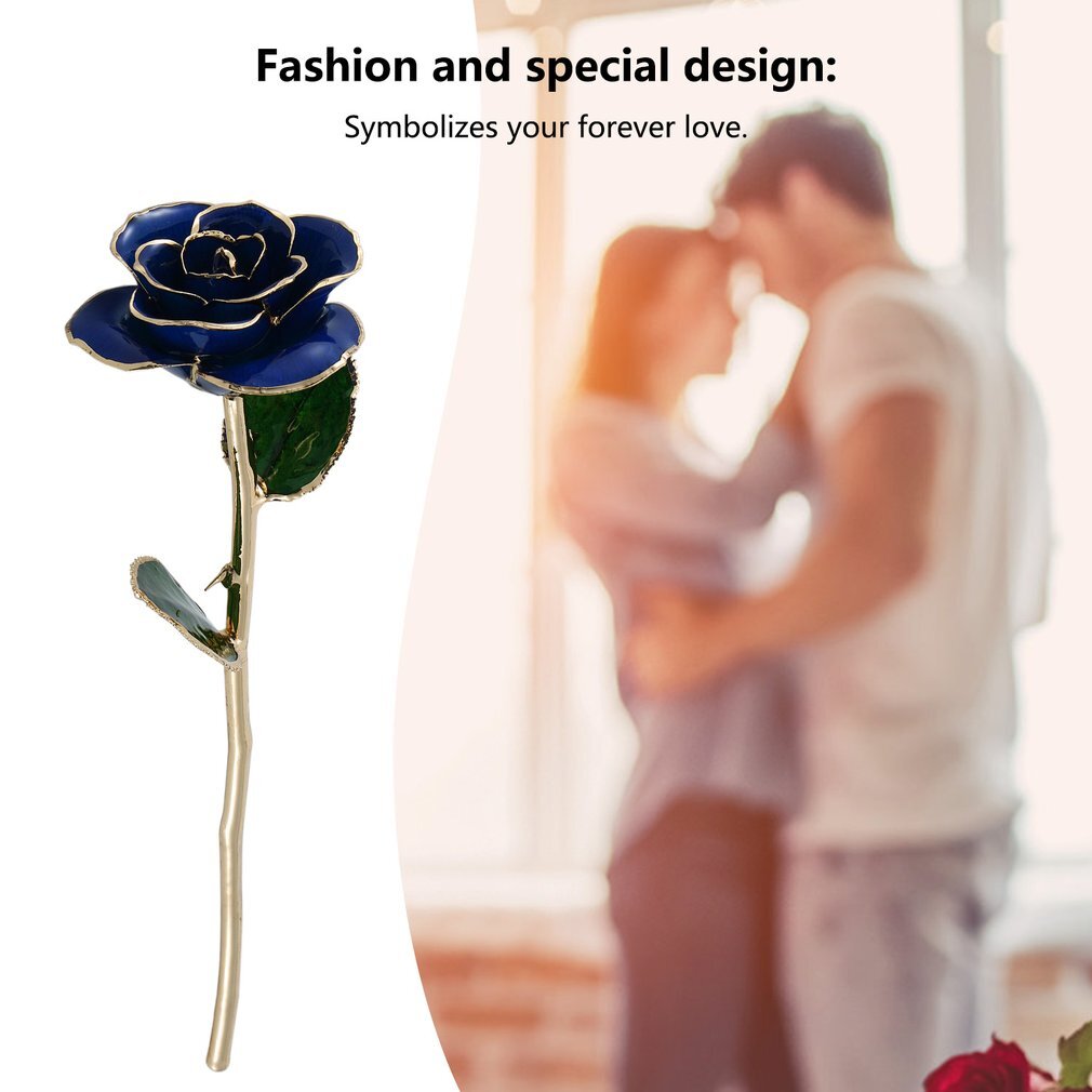 24k Real Dipped Rose Gold Rose Portable Gold Dipped Rose Artificial Rose M4