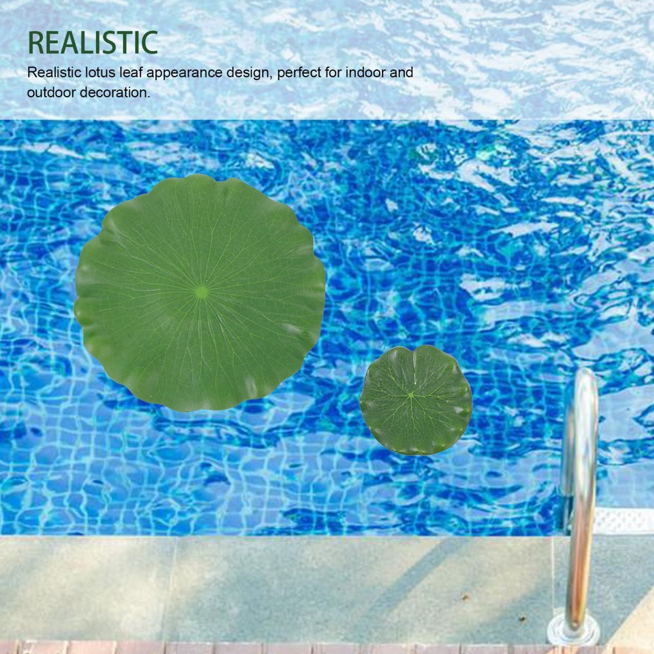 DOITOOL Artificial Lotus Leaves 11.02 Inch Floating Simulation Leaf 10 Pack f…