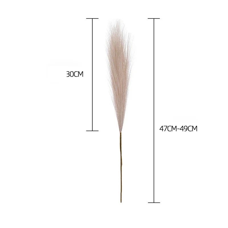 10Pcs Artificial Pampas Grass 56cm Silk Reed Bouquet Boho Decor