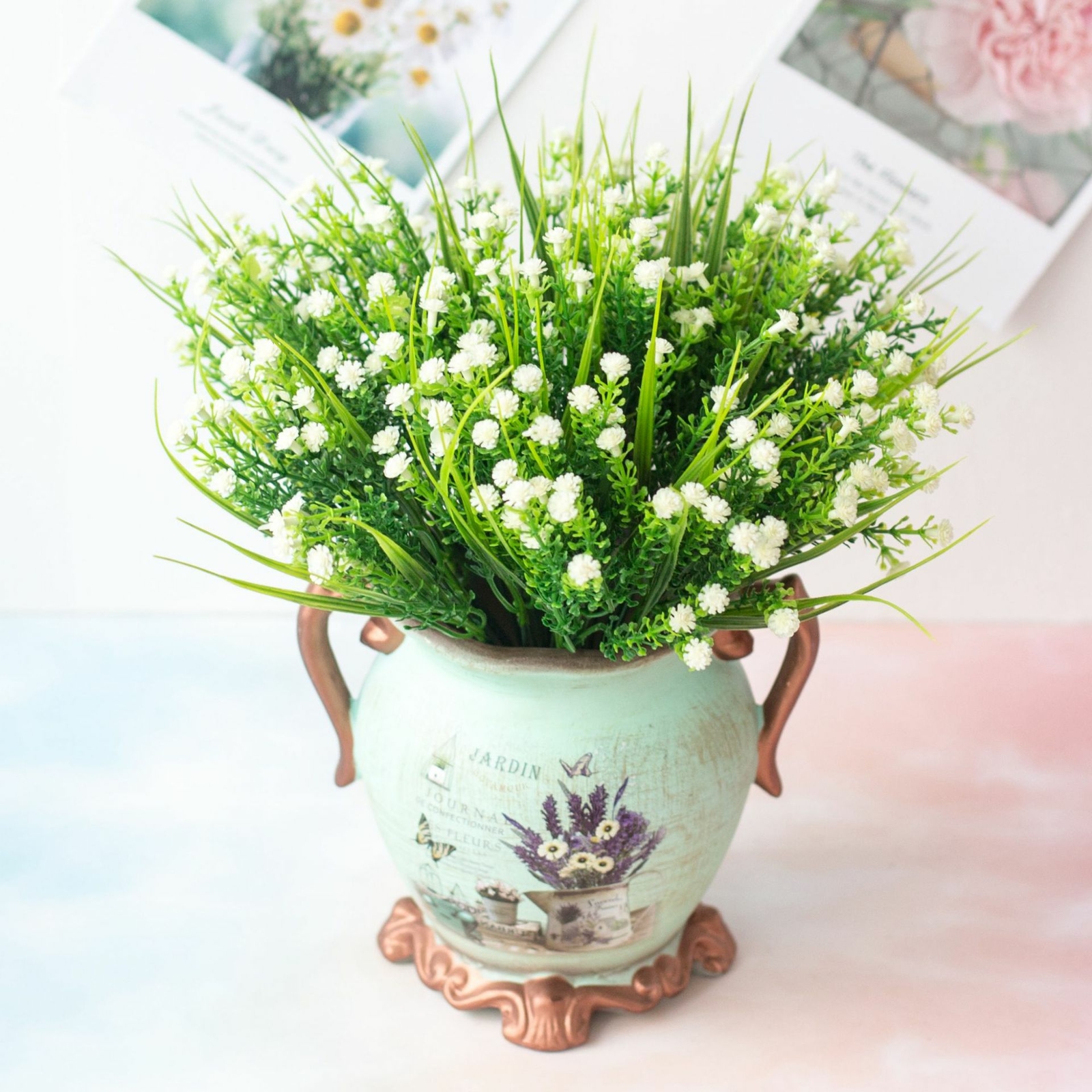 US Artificial Flowers Fake Plant Outdoor Floral Greenery Grass BUY 2 GET 2 FREE