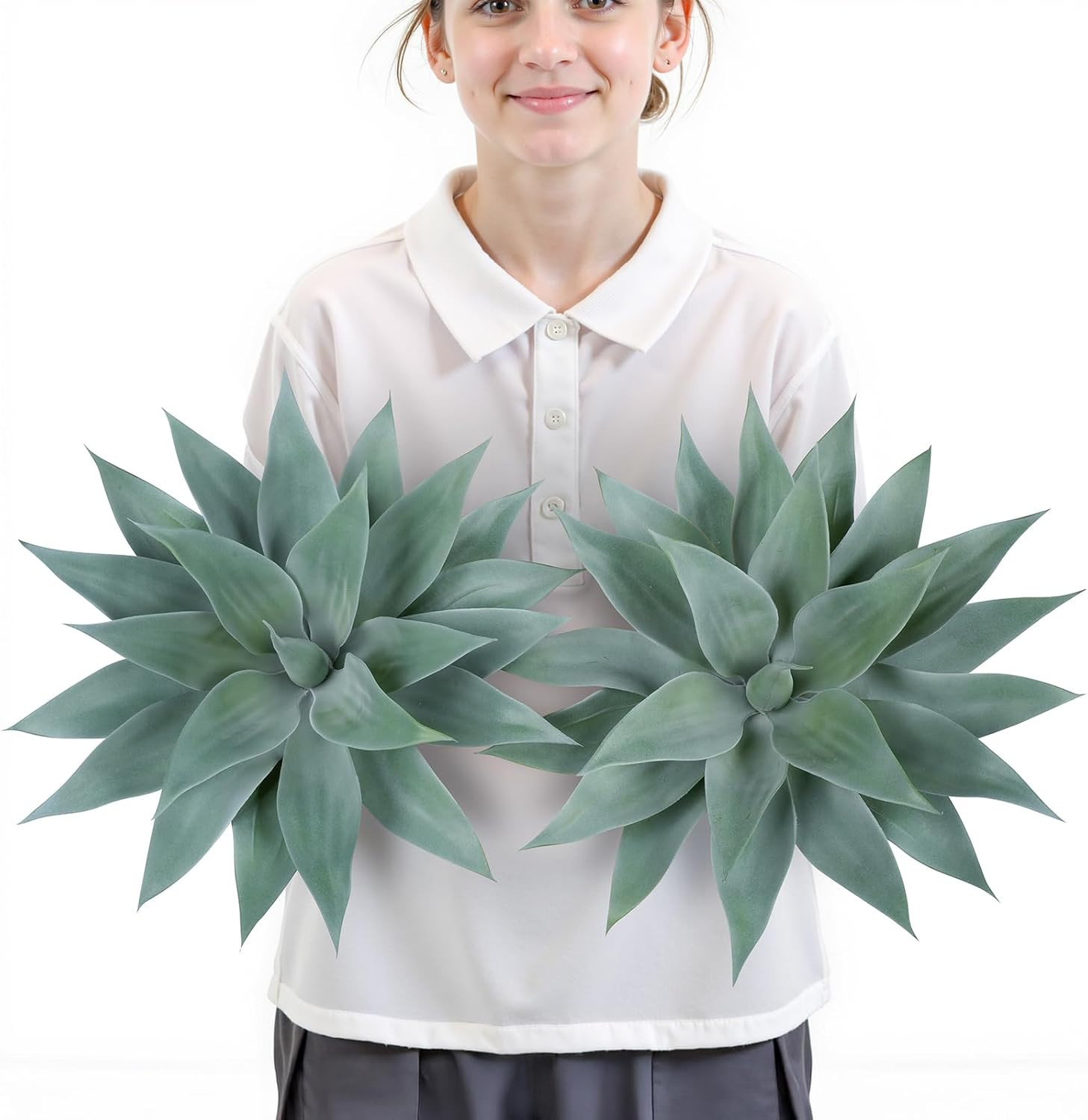 Artificial Outdoor Blue Agave Plant – Small Size UV Resistant Fake Agave Plants