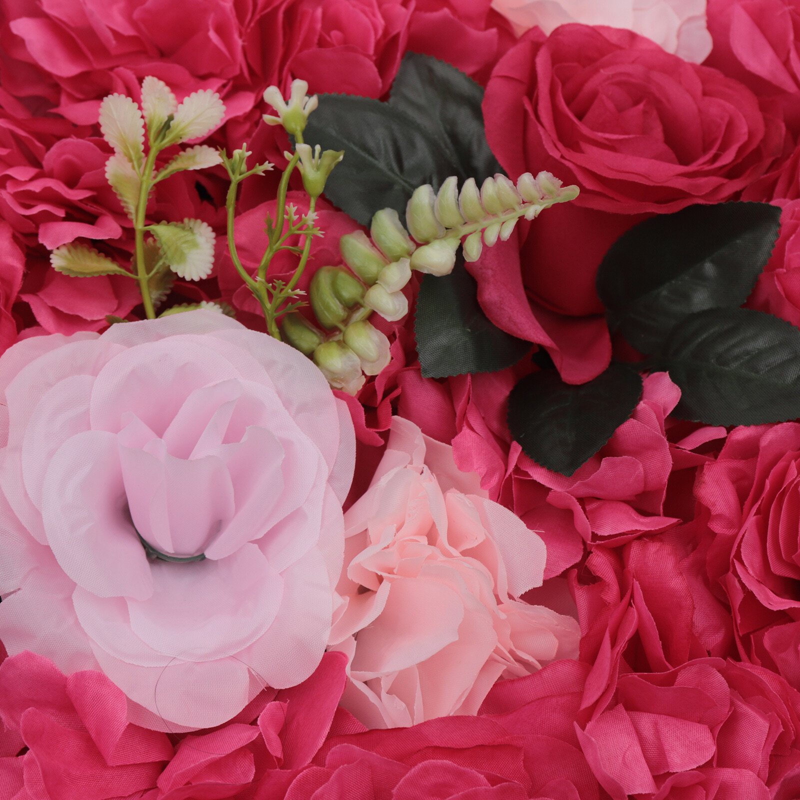 12Pcs Artificial Flower Wall Panels Red And Pink Rose Wall Panels Backdrop Decor