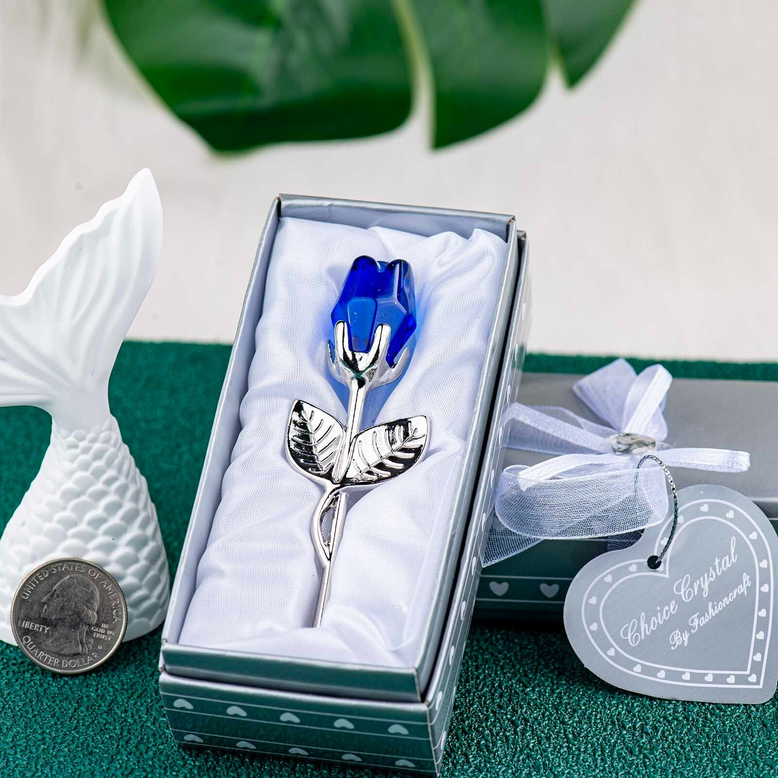 Crystal Rose Eternal Flower Figurine Gift for Women on Birthday, Mother’s Day..