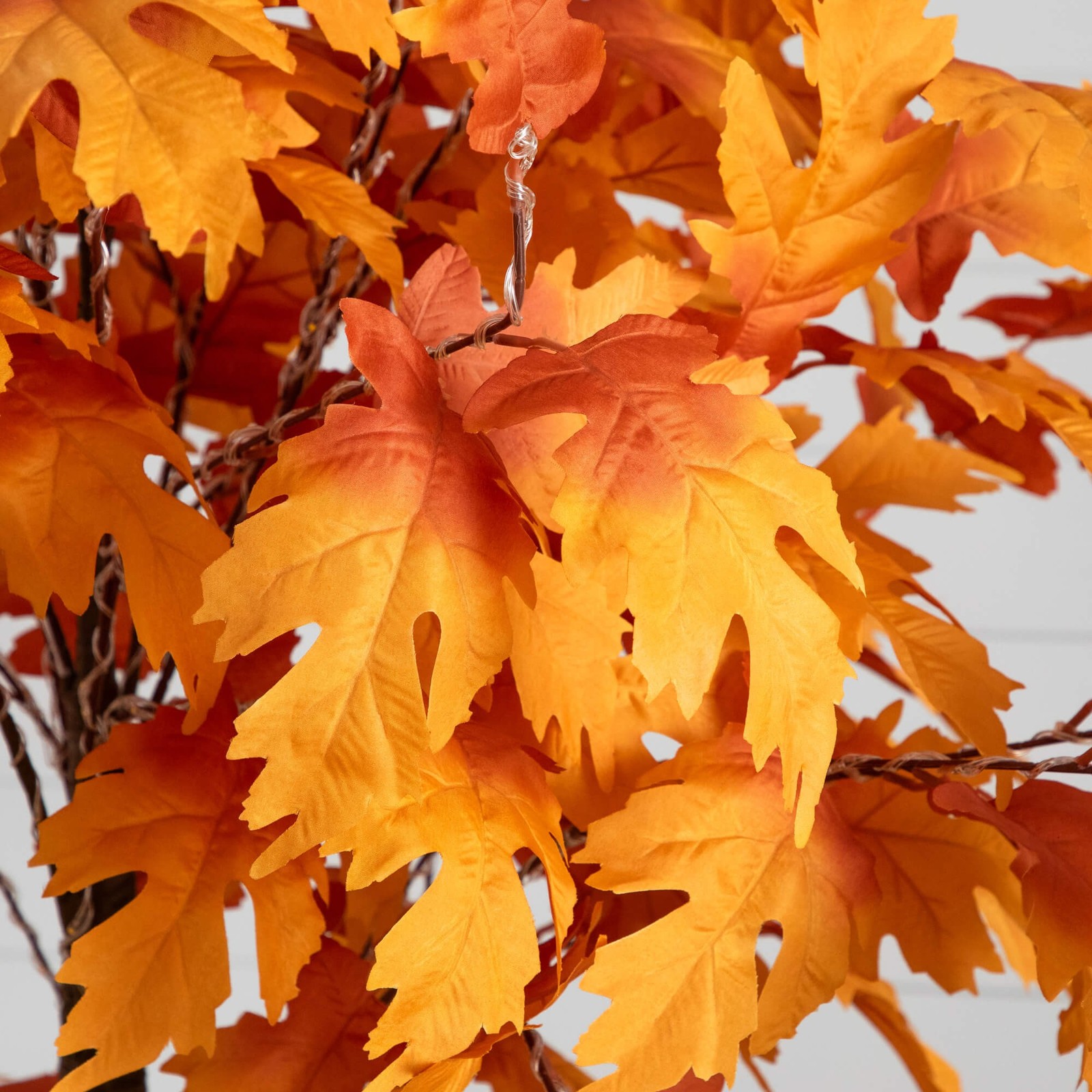 Nearly Natural 7ft Pre-Lit Autumn Maple Artificial FallTree w/450 Warm White LED