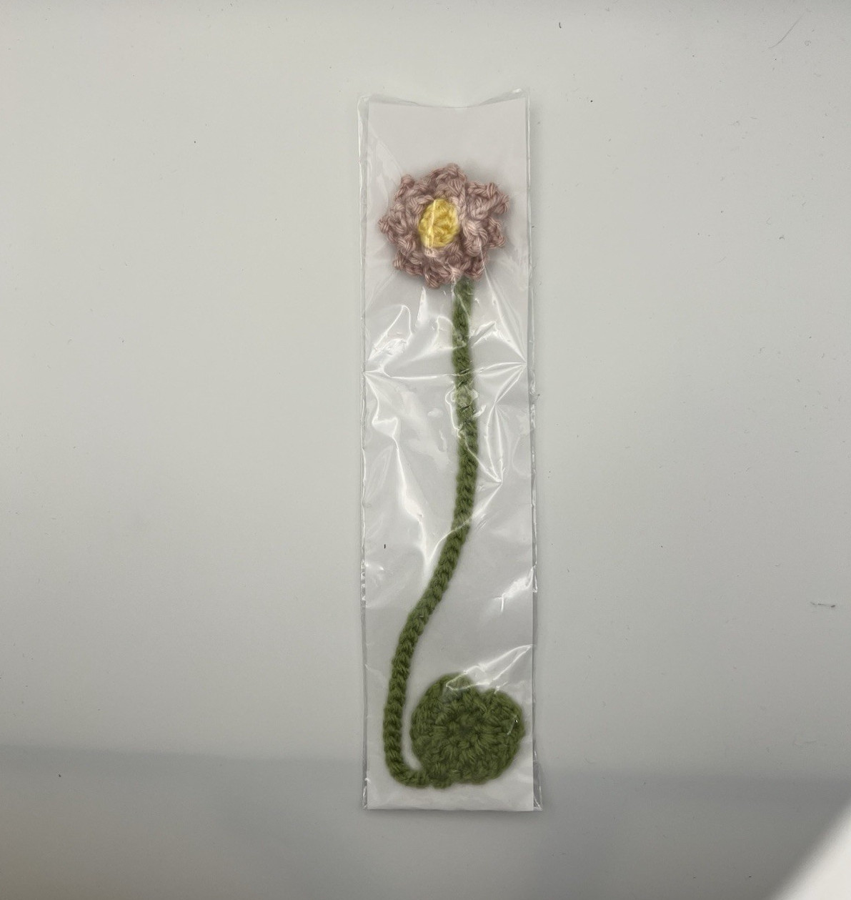 Handmade Crochet bookmark Flower Floral Decor Purple Yellow Green