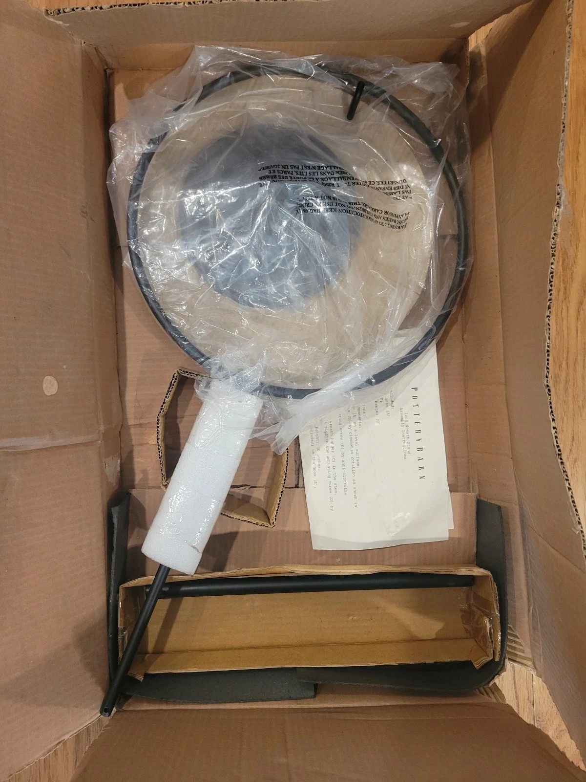 Pottery Barn Iron Wreath Stand (Open Box)