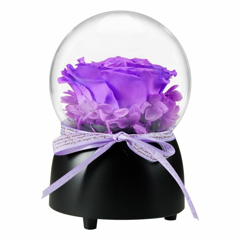 Automatic Rotating Rose Flower Love Valentine Day Birthday Romantic Gifts Womens