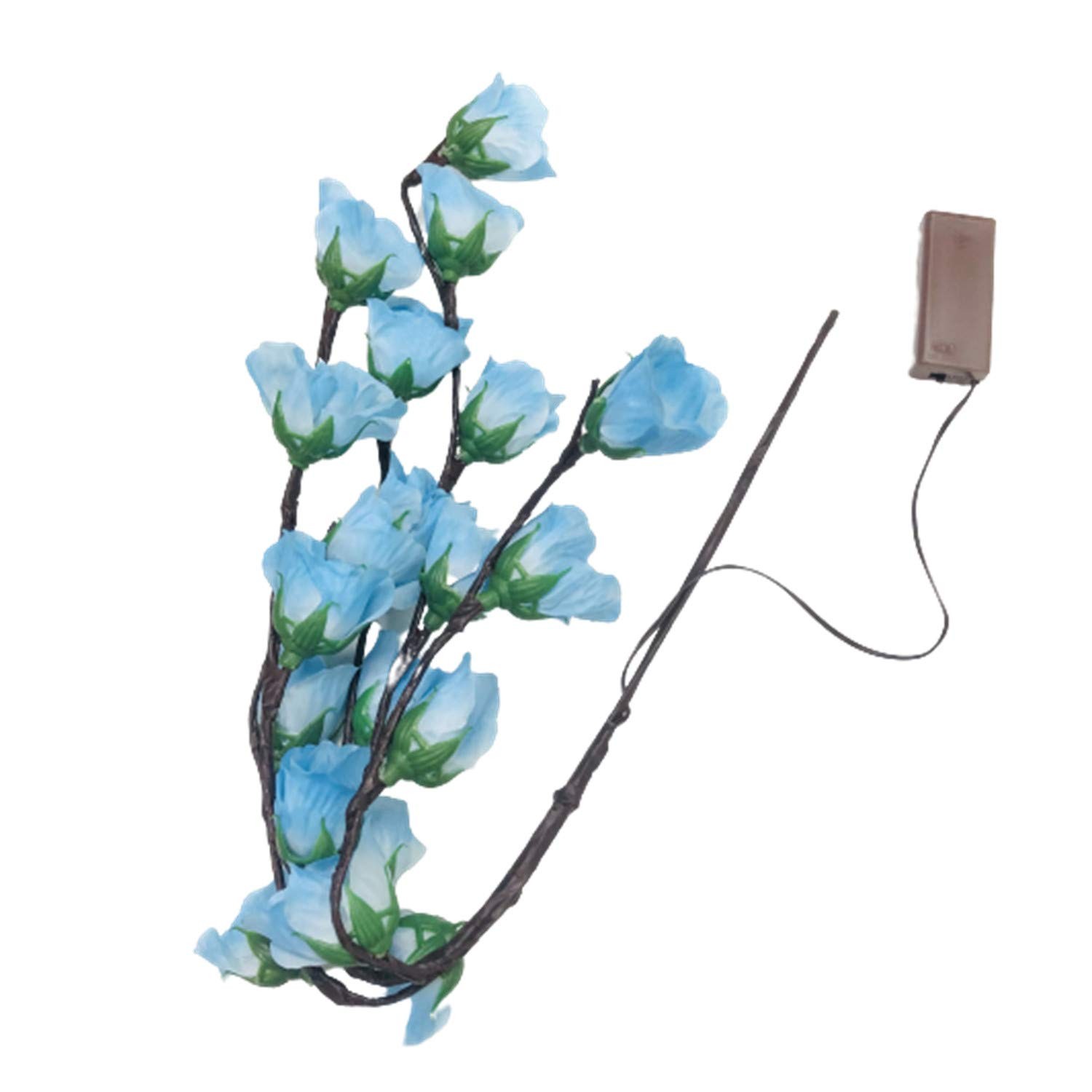 2 Pack LED Rose Flower Fairy Lights Lighted Twig Branch Vase Decorative Artif…