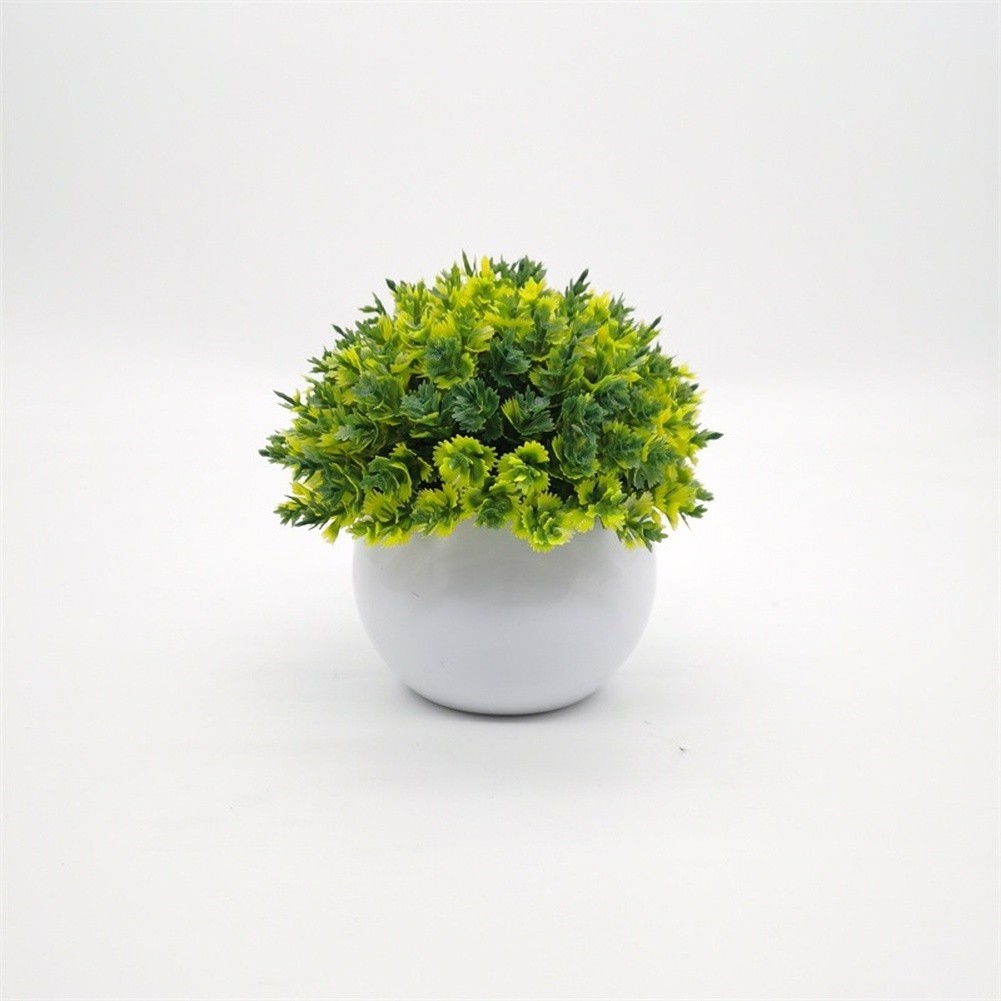Small Sized Pine Needle Bonsai Artificial Plant 12cm for Shelf Desk Decor
