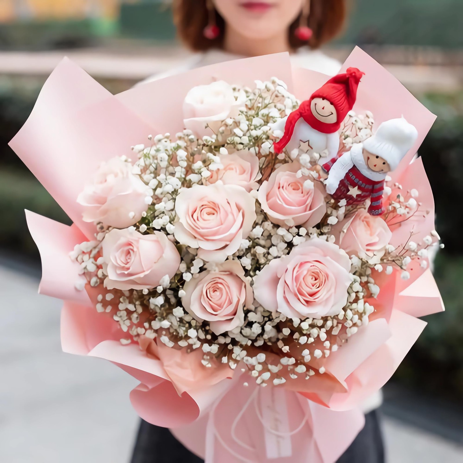16Pcs Foam Pink Roses with Stems for DIY Bouquets, Weddings & Party Decor