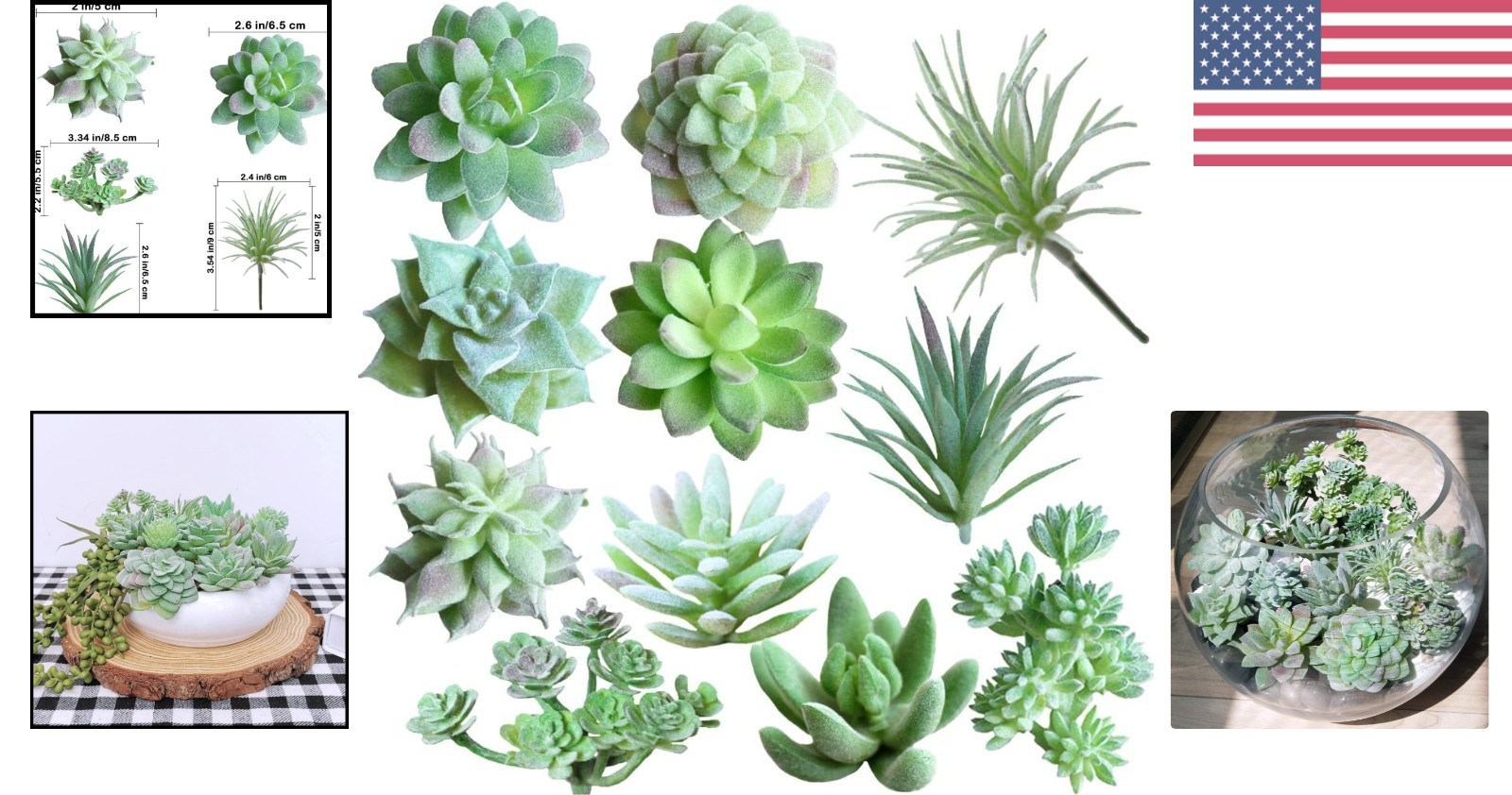 11 Mini Artificial Succulents – Maintenance-Free Faux Plants for Vibrant Decor