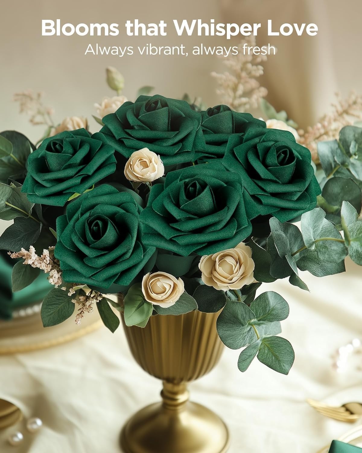 Hunt Green Foam Roses Bulk – 100 Pcs for DIY Wedding Decor