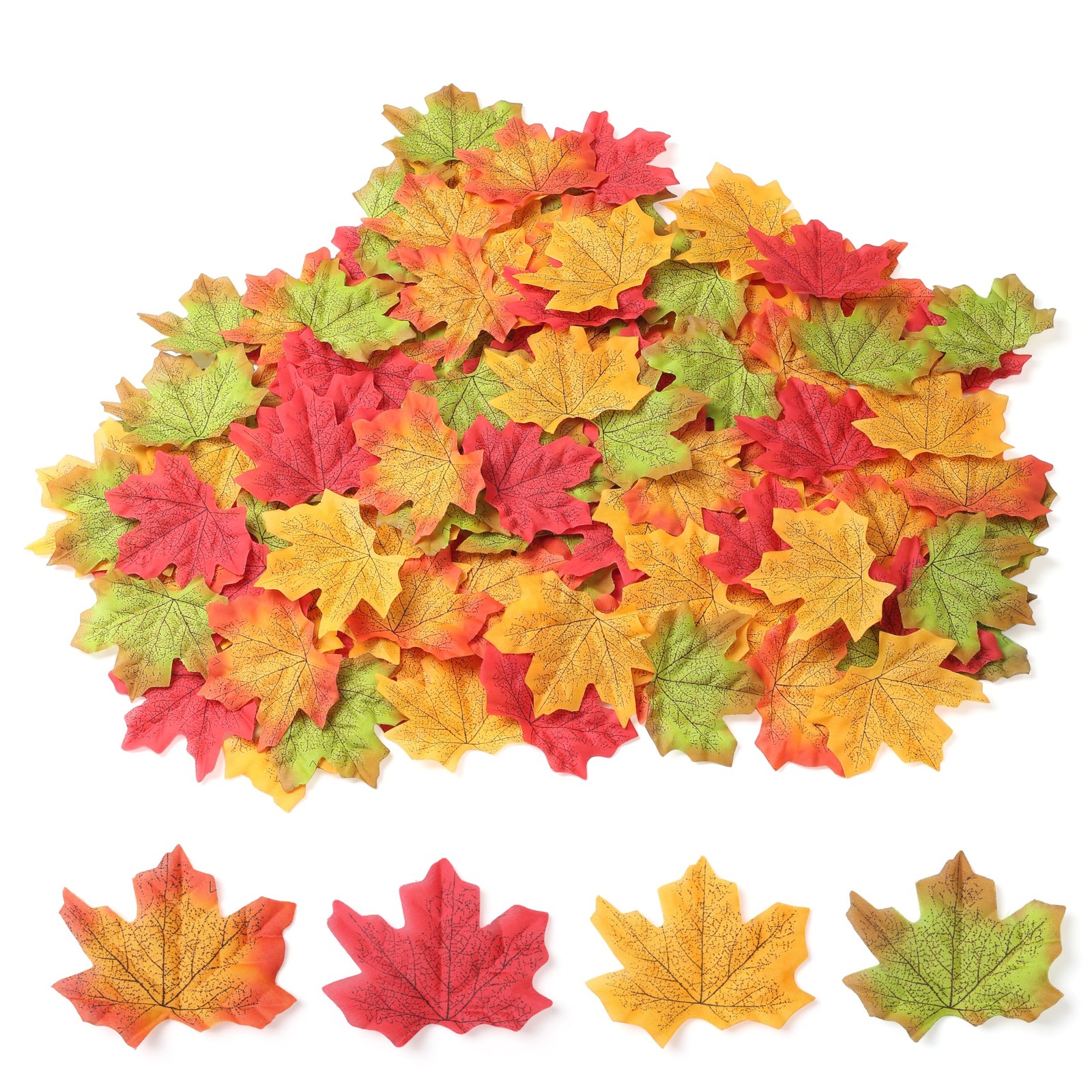 400PC Fake Fall Leaves Autumn Fall Decor for Home Maple Leaf for Wedding Part…