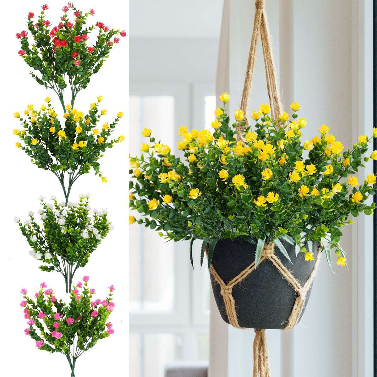 8/10X Artificial Flower Fake Plant Lavender Tulips Rose Violet Home Garden Decor